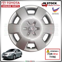 [REFURBISH] Toyota Vios Ncp93 J Spec Original Genuine R14'' Inch Car Wheel Cover Tyre Center Hub Cap Steel Rim Car 
