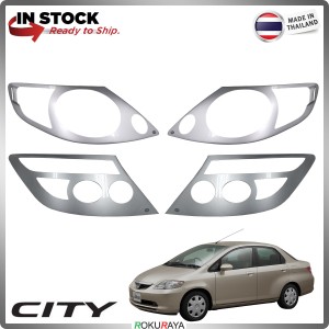 4in1 Honda City SEL 2002-2005 ABS Plastic Rear Front Head Tail Lamp Garnish Moulding Cover Trim Car Accessories Parts