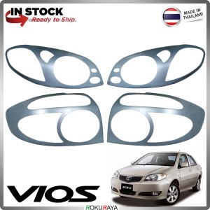 4in1 Toyota Vios Ncp42 2002-2005 ABS Plastic Rear Front Head Tail Lamp Garnish Moulding Cover Trim Car Accessories Parts