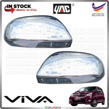 [CHROME] Perodua Viva Elite 850 ABS Plastic Side Mirror Garnish Moulding Cover Trim Car Accessories Parts