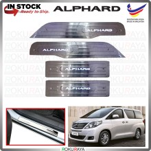 [BESI with LED] Toyota Alphard ANH20 GGH20 Stainless Steel Chrome Side Sill Kicking Plate Garnish Moulding Cover Trim