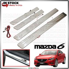 [BESI with LED] Mazda 6 GJ GL 2014 Stainless Steel Chrome Side Sill Kicking Plate Garnish Moulding Cover Trim