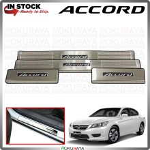 [BESI with LED] Honda Accord 2013 2014 Stainless Steel Chrome Side Sill Kicking Plate Garnish Moulding Cover Trim