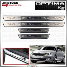 [BESI with LED] Kia Optima K5 TF Stainless Steel Chrome Side Sill Kicking Plate Garnish Moulding Cover Trim