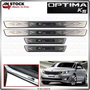 [BESI with LED] Kia Optima K5 TF Stainless Steel Chrome Side Sill Kicking Plate Garnish Moulding Cover Trim