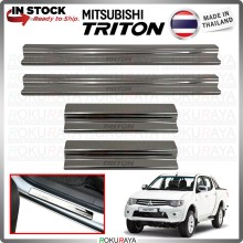 [BESI] Mitsubishi Triton Old Stainless Steel Chrome Side Sill Kicking Plate Garnish Moulding Cover Trim Car