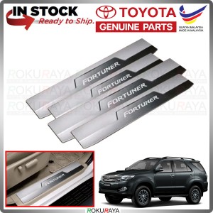 [BESI] PZ024 Original 4PCS Toyota Fortuner Old Scuff Stainless Steel Side Sill Kicking Plate Garnish Moulding Cover Trim