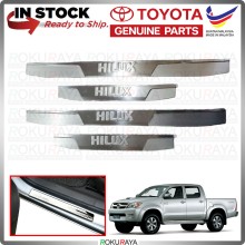 [BESI] PZ024 Original 4PCS Toyota Hilux Vigo Scuff Stainless Steel Side Sill Kicking Plate Garnish Moulding Cover Trim