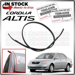 75555-02050 Toyota Corolla Altis Old Roof Drip Bumbung Top Moulding Rubber Seal Cover Gasket Insulation Weather Strip