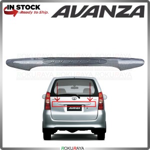 Toyota Avanza Old Plastic Chrome Rear Back Boot Trunk Tail Gate Garnish Cover Bonnet Moulding Car Accessories