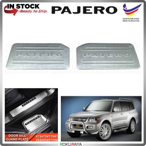 [BESI] Mitsubishi Pajero Exceed V60 V70 V80 Stainless Steel Chrome Side Sill Kicking Plate Garnish Moulding Cover Trim