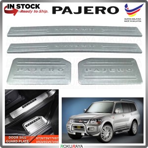 [BESI] Mitsubishi Pajero Exceed V60 V70 V80 Stainless Steel Chrome Side Sill Kicking Plate Garnish Moulding Cover Trim