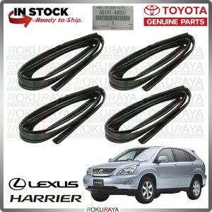 ORIGINAL 4PCS Toyota Harrier Lexus ACU30 MCU30 Run Channel Glass Door Rubber Seal Cover Gasket Insulation Weather Strip