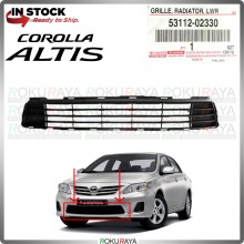 [ORIGINAL] Toyota Corolla Altis Facelift 2011-2013 ABS Plastic Front Bumper Bottom Mesh Garnish Moulding Molding Car