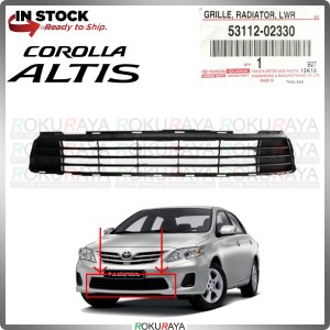 [ORIGINAL] Toyota Corolla Altis Facelift 2011-2013 ABS Plastic Front Bumper Bottom Mesh Garnish Moulding Molding Car
