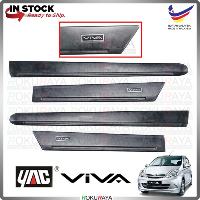 [UNPAINTED BLACK] Perodua Viva All Models Original Side Door Moulding ...