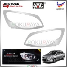 [SOLID WHITE] Proton Saga BLM Custom Fit ABS Plastic Car Head Lamp Eye Lid Brow Cover