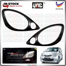 [209 EBONY BLACK] Perodua Viva Custom Fit ABS Plastic Car Head Lamp Eye Lid Brow Cover