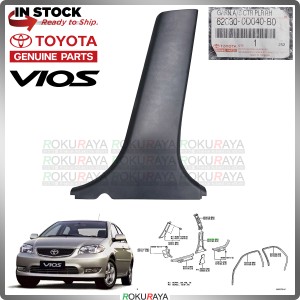 [ORIGINAL] 1PC Toyota Vios NCP42 DOOR PILLAR Dashboard Interior Panel ABS Plastic Cover Garnish Trim Car Accessories