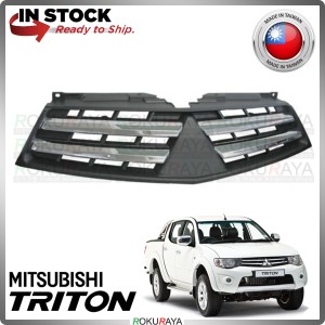 [ABS PLASTIC] Mitsubishi Triton Facelift Chrome Front Bumper Top Grill Grille Sarong Chrome Garnish Moulding Molding