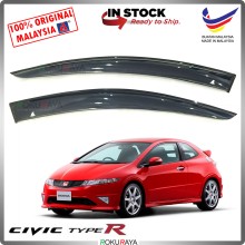 [ROUND 11CM WIDTH] Honda Civic FN 2Door Original AG Rain Sun Wind Deflector Door Visor Air Press Car Accessories