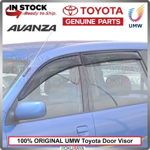 [100% ORIGINAL UMW TOYOTA] Toyota Avanza Old 2003-2011 Rain Sun Wind Deflector Door Visor Air Press Gutter Car