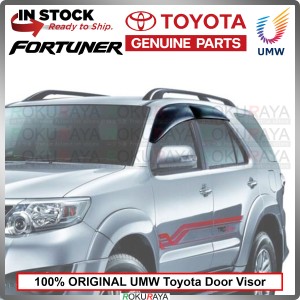 [100% ORIGINAL UMW TOYOTA] Toyota Fortuner Old 2004-2014 Rain Sun Wind Deflector Door Visor Air Press Gutter Car