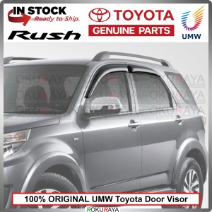 [100% ORIGINAL UMW TOYOTA] Toyota Rush 2006-2017 Rain Sun Wind Deflector Door Visor Air Press Gutter Car
