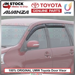 [100% ORIGINAL UMW TOYOTA] Toyota Avanza 2G 2011-2021 Rain Sun Wind Deflector Door Visor Air Press Gutter Car