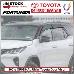 [100% ORIGINAL UMW TOYOTA] Toyota Fortuner 2G 2015 Rain Sun Wind Deflector Door Visor Air Press Gutter Car w CLIP