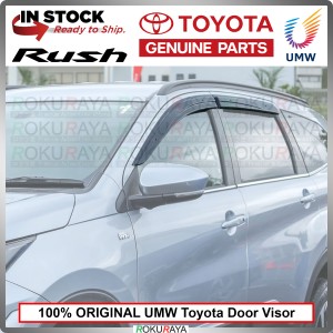 [100% ORIGINAL UMW TOYOTA] Toyota Rush 2G 2018 Rain Sun Wind Deflector Door Visor Air Press Gutter Car w CLIP