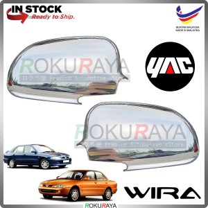[CHROME] Proton Wira All Models ABS Plastic Side Mirror Garnish Moulding Cover Trim Car Accessories Parts