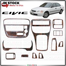 [WALNUT WOOD] Honda Civic EK SO3 SO4 Dashboard Panel Radio Kit Sticker Epoxy Cover Garnish Trim Car Accessories