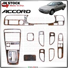 [WALNUT WOOD] Honda Acord SM4 Dashboard Panel Radio Kit Sticker Epoxy Cover Garnish Trim Car Accessories