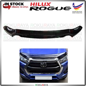 Toyota Hilux 2021 Facelift Rogue Rocco Original Acrylic Front Hood Protector Bonnet Bug Visor Guard Cover Brackets Clips