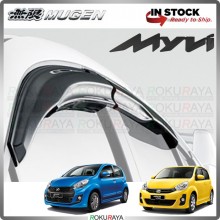 [MUGEN 8CM WIDTH] Perodua Myvi Lagi Best Icon Rain Sun Wind Deflector Door Visor Air Press Car Accessories