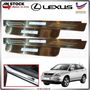 [BESI with LED] Lexus RX Toyota Harrier XU30 Stainless Steel Chrome Side Sill Kicking Plate Garnish Moulding Cover Trim