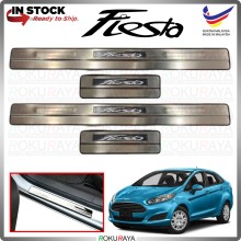 [BESI with LED] Ford Fiesta 6G 2008 Stainless Steel Chrome Side Sill Kicking Plate Garnish Moulding Cover Trim
