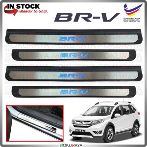 [BESI with LED] Honda BRV BR-V Stainless Steel Chrome Side Sill Kicking Plate Garnish Moulding Cover Trim