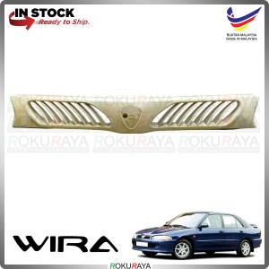 [UNPAINTED RAW MATERIAL] Proton Wira All Models Front Bumper Top Grill Grille Sarong Chrome Garnish Moulding Molding