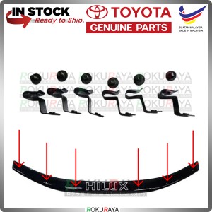 100% Original Toyota Malaysia Door Visor Clip Bonnet Rear Fastener Steel Bracket Rubber Cover (For 1Hole)