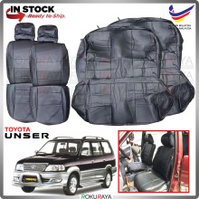 [3 ROW] Toyota Unser RED LINE Stitching Original Fitting Thick Leather Cowhide PU Car Cushion Seat Cover