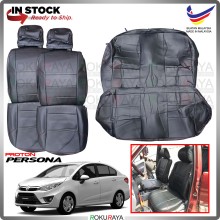 Proton Persona 2016-2019 RED LINE Stitching Original Fitting Thick Leather Cowhide PU Car Cushion Seat Cover
