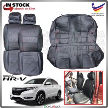 Honda HR-V HRV JAZZ GK 2014-2021 RED LINE Stitching Original Fitting Thick Leather Cowhide PU Car Cushion Seat Cover