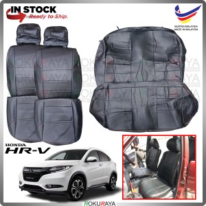 Honda HR-V HRV JAZZ GK 2014-2021 RED LINE Stitching Original Fitting Thick Leather Cowhide PU Car Cushion Seat Cover