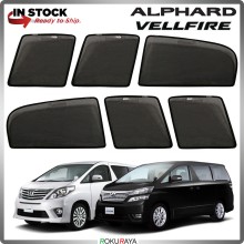 [6PCS] Toyota Alphard Vellfire 2G AH20 2008-2014 OEM Custom Fit Magnetic Sun Shade Sunshade