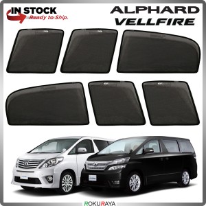 [6+1 PCS] Toyota Alphard Vellfire 2G AH20 2008-2014 OEM Custom Fit Magnetic Sun Shade Sunshade