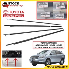 [OUTER] 4PCS Toyota Harrier ACU30 Lexus RX ORIGINAL Door Glass Window Rubber Moulding Molding Weather Strip