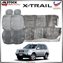[GREY] Nissan Xtrail X-trail T30 Local PVC PU Semi Leather Custom Fitting Cushion Cover Car Seat