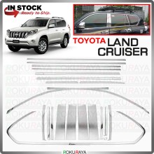 Toyota Landcruiser Prado J150 24pcs Stainless Steel Chrome Exterior Window Door Panel Garnish Molding Cover Moulding
